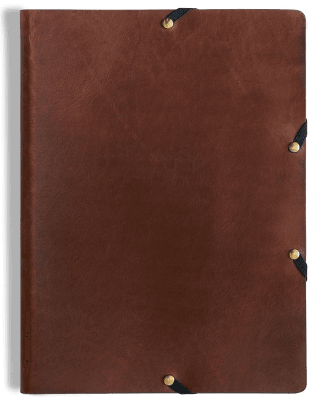 LGNDR Skinn mappe Chestnut A4