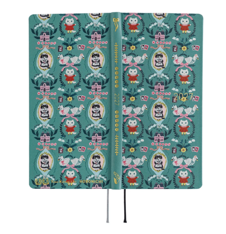 HOBONICHI Weeks 2027 Yumi Kitagishi; White Cat Wallpaper
