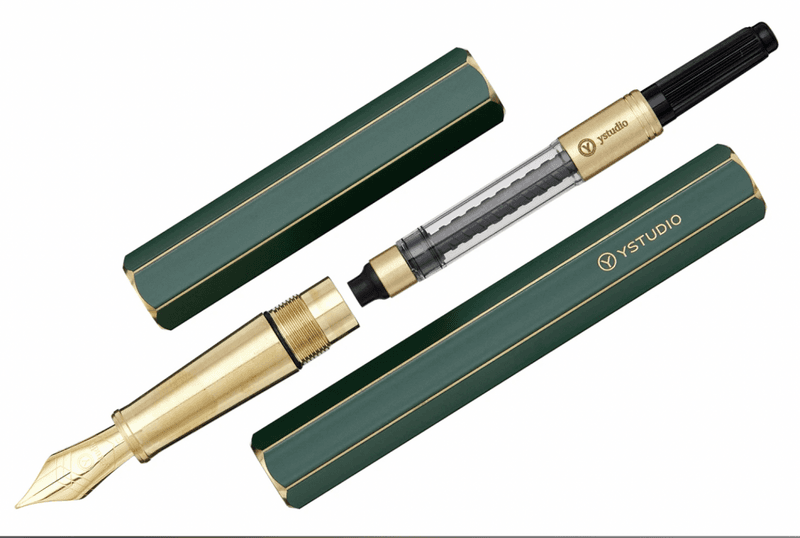 Ystudio Classic Revolve Messing Fyllepenn, Black