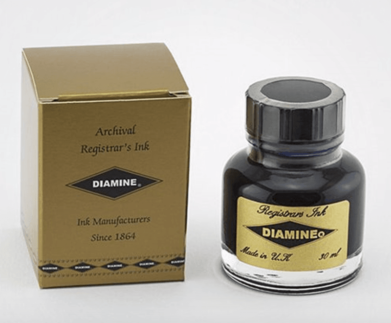 Diamine Registrar`s Permanent Blekk 30 ml. Blue/ Black