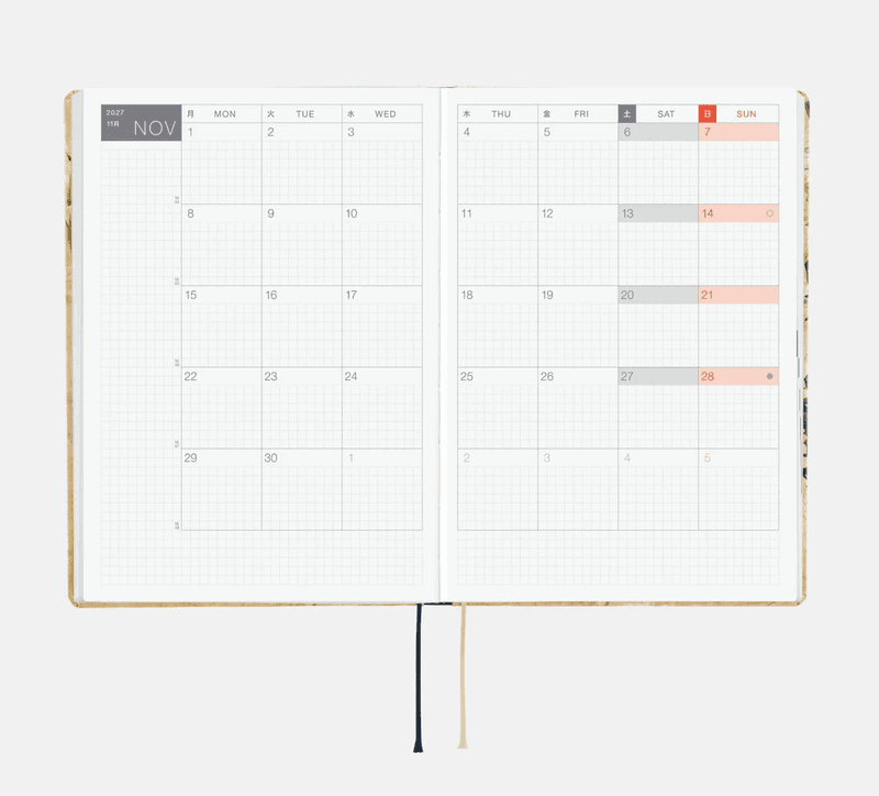 HOBONICHI Techo HON 2027 V&A Series: Vine A5