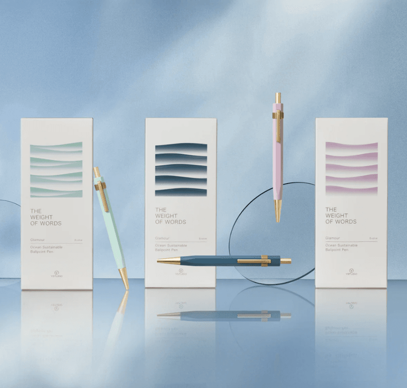 Ystudio Ocean Sustainable Ballpoint Pen, Teal Green 