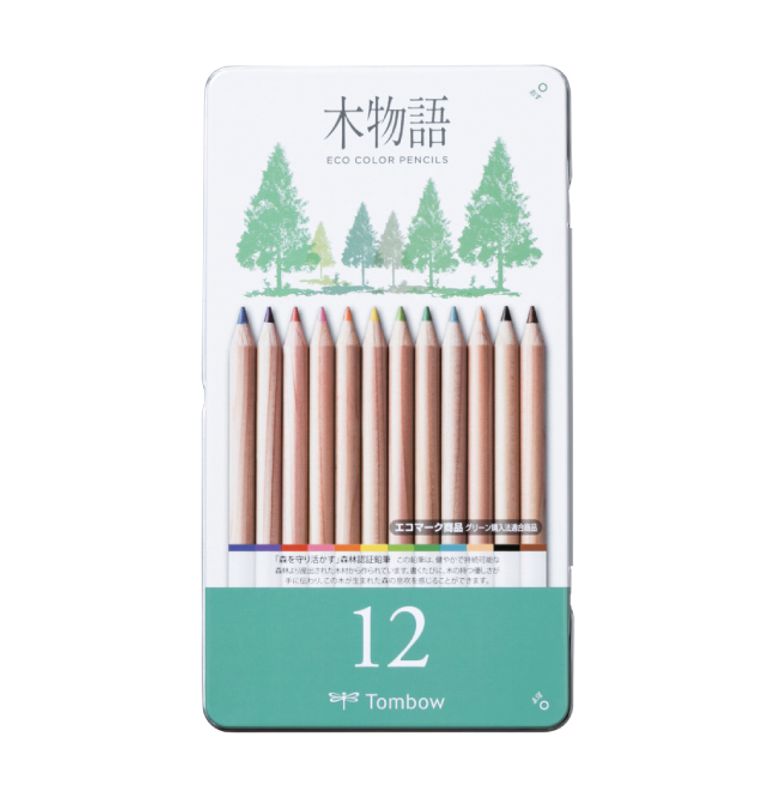 Tombow Ki-Monagatari Eco Fargeblyanter, 12 stk