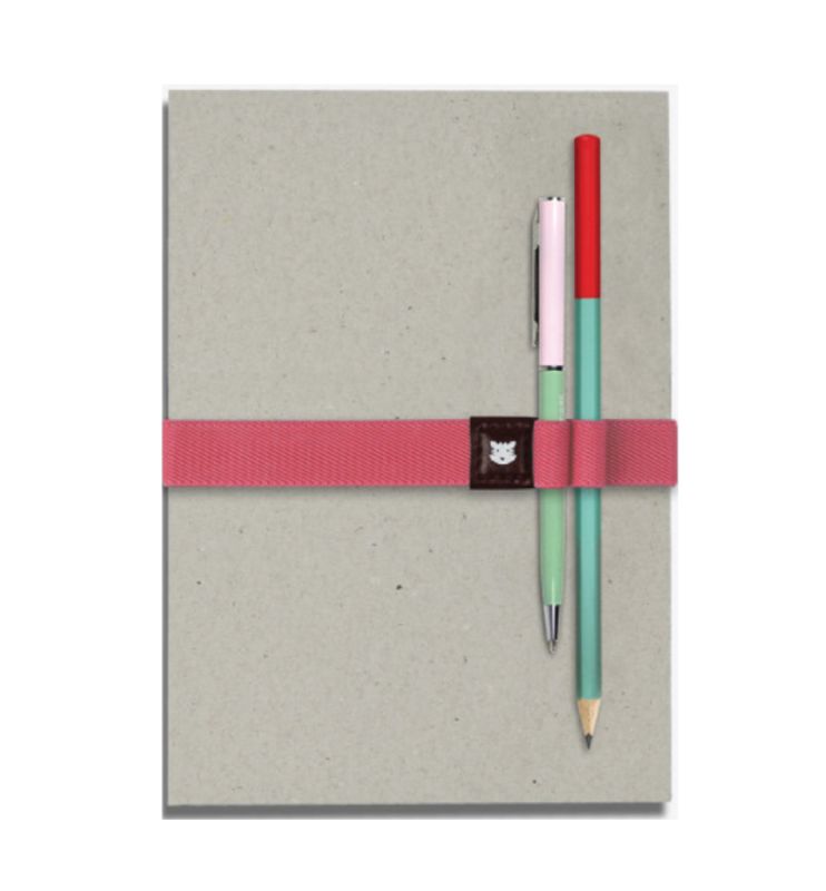 Papier Tigre strikk til notatbok, rosa