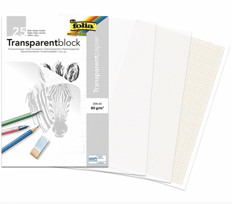 Folia Transparent blokk A4, 25 ark