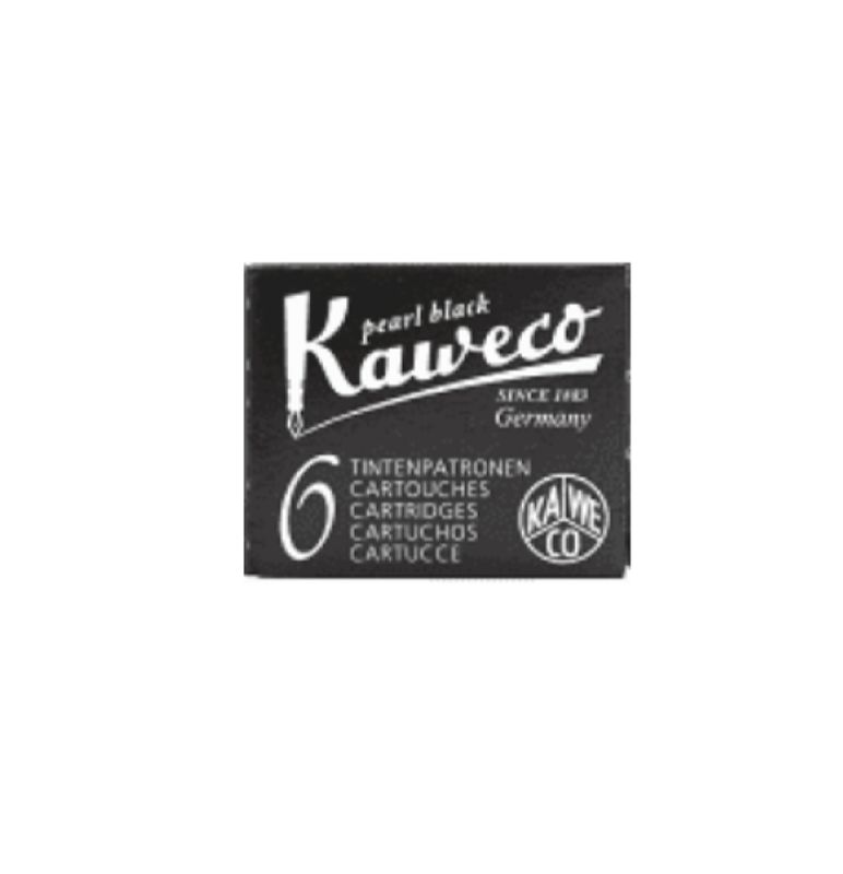 Kaweco Blekkpatroner 6 stk, Pearl Black