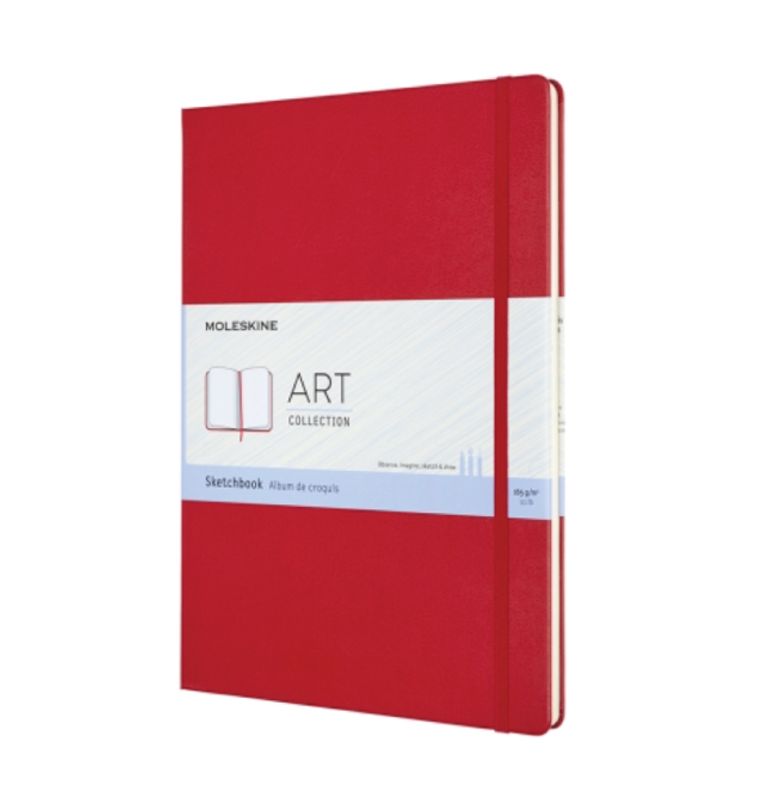 Moleskine ART Skissebok Hardcover L, Rød