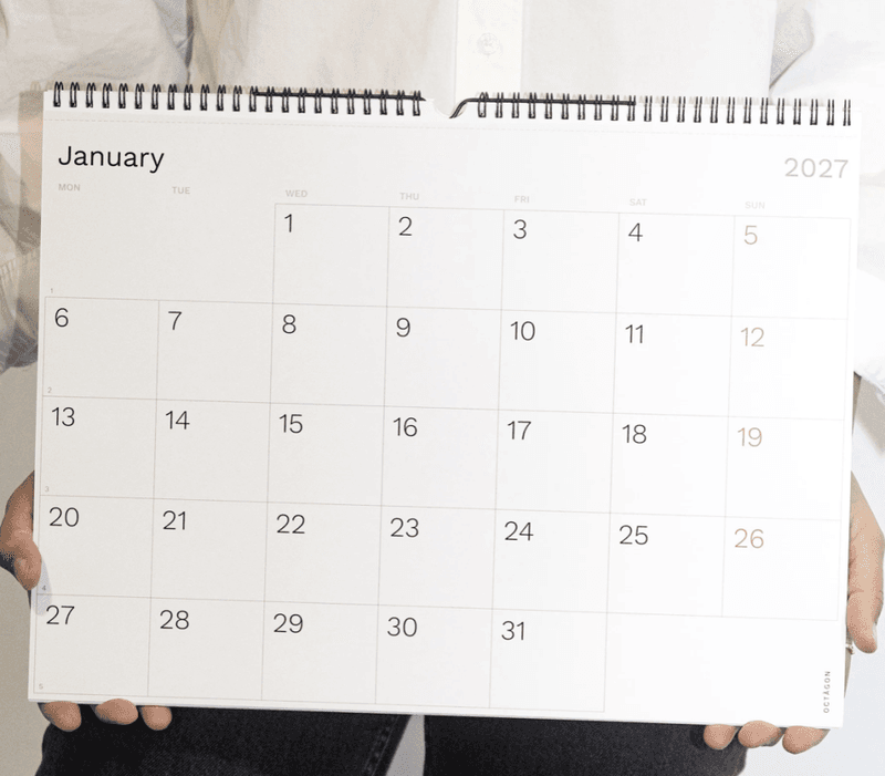 Octagon Vegg kalender 2027, A3