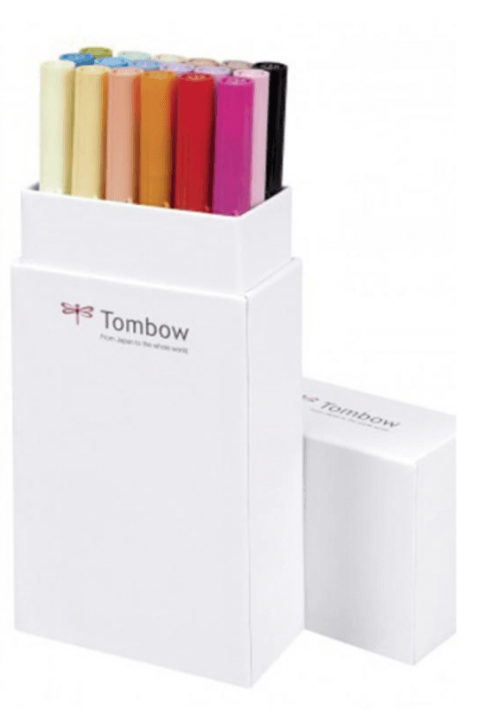 Tombow 18 stk Dual Brush Pens, Primary
