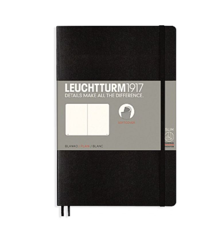 LT Notatbok B6+ Softcover Plain, Sort