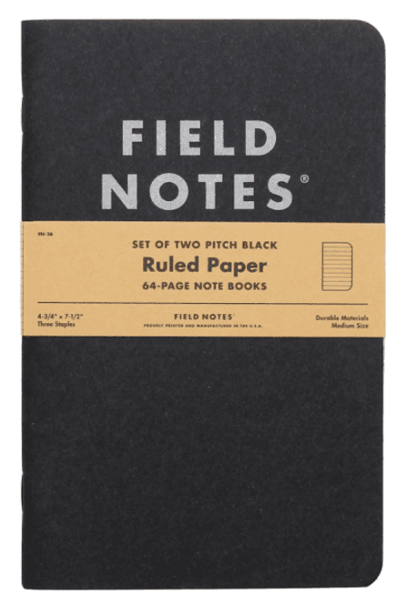 Hovedbilde Field Notes Pitch Black, 2 stk/ linjer