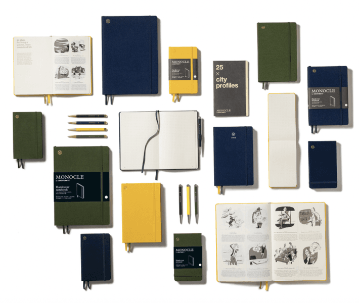 Monocle By Leuchtturm Hard Notebook B6, Dotted Olive