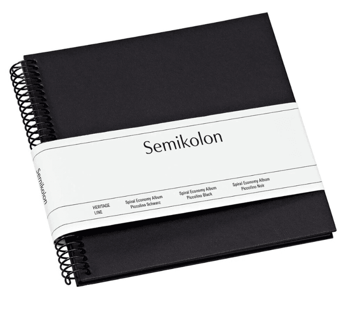 Hovedbilde Semikolon  Spiral Album 23 x 22 cm Black Pages