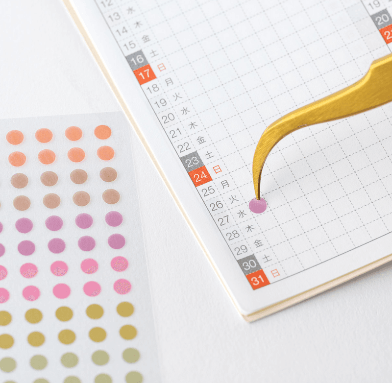 HOBONICHI TSUKI no IRO Dot Stickers 6 mm