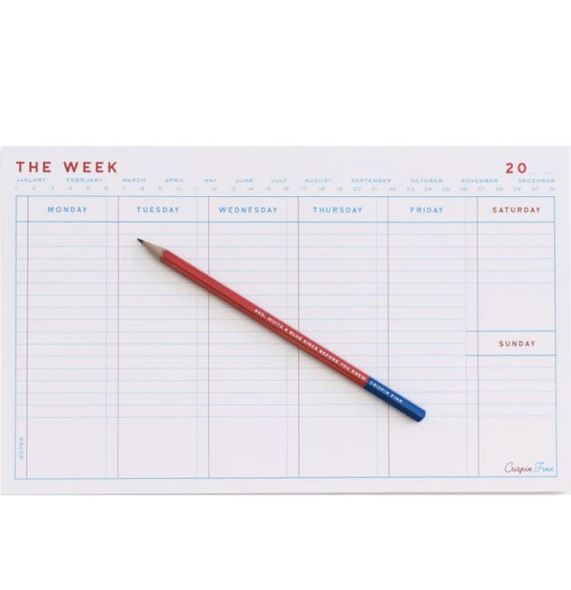 Hovedbilde Crispin Finn Ukesplanlegger A4 med blyant