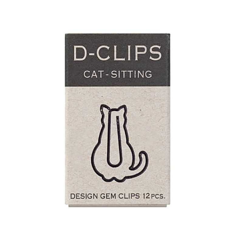 Midori Binders CAT SITTING, Sort 12 stk