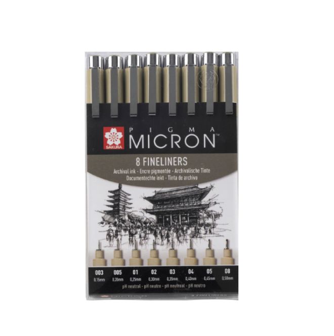 Hovedbilde Sakura Micron Fineliners , 8 stk/ sorte variable