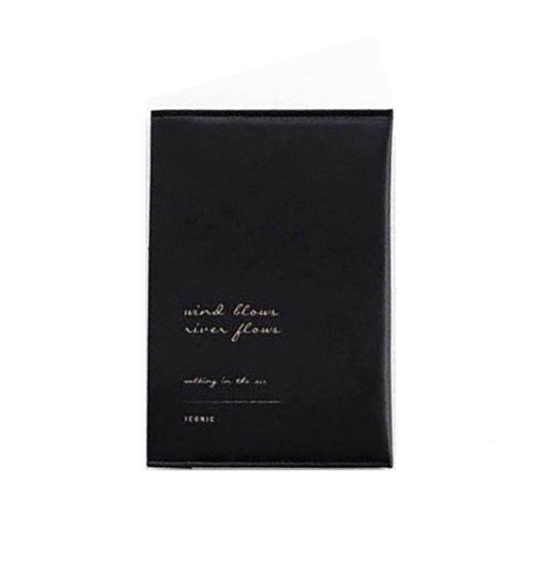 ICONIC Slit Passport Cover, Sort