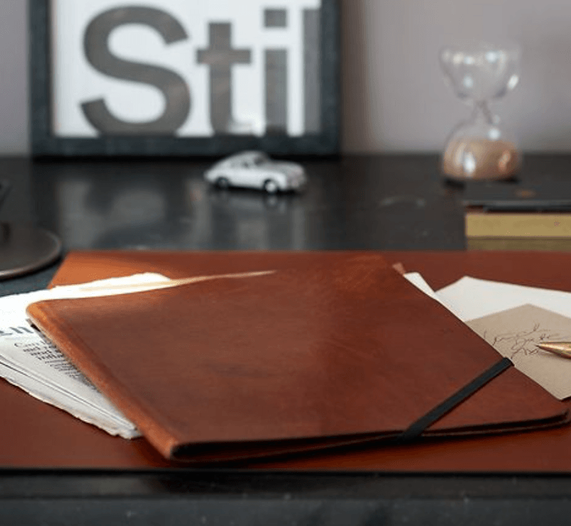 LGNDR Skinn mappe Chestnut A4