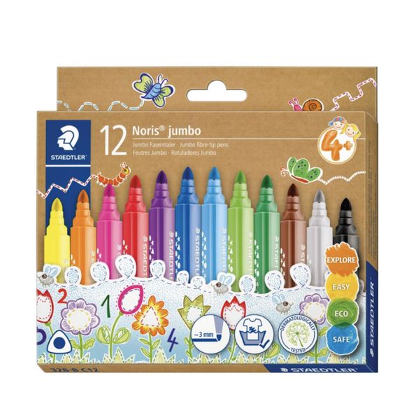 Staedtler Noris Jumbo Fiberpenn 12 stk