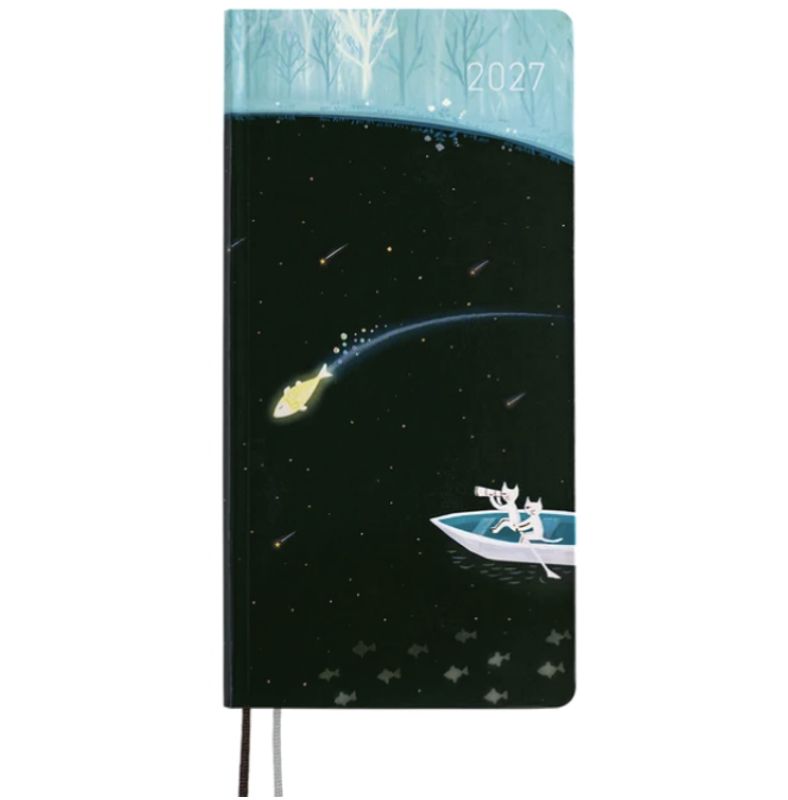HOBONICHI Weeks 2027 Hiroko Kubota; Meteor Shower in the Light Blue Forest