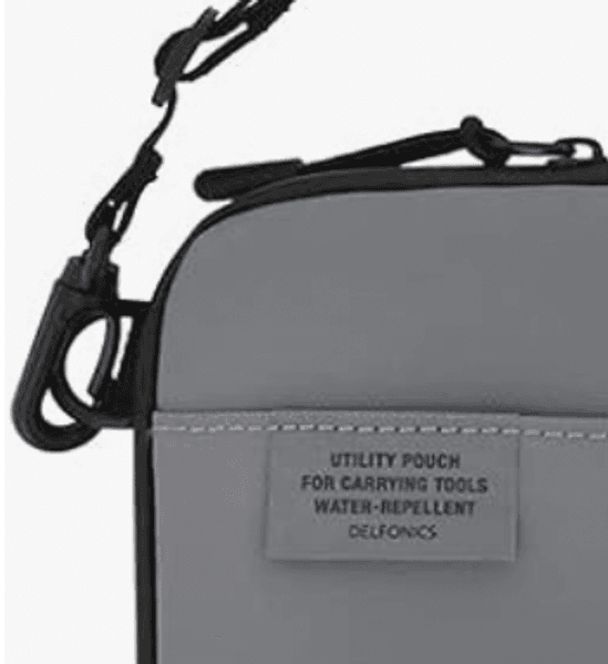 Delfonics Water-Repellent Smartphone bag with shoulder strap, Grey