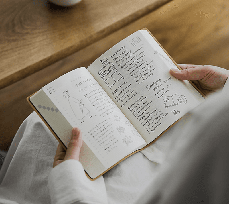 Midori Hibino 2027 Diary A6, 2 pages per Day 