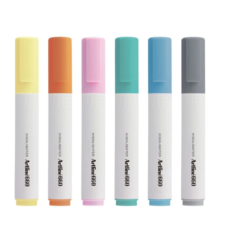 Artline Highlighter Pastel, 6 stk