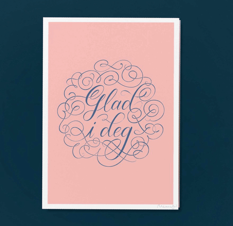 Memio Foldekort m konvolutt GLAD I DEG