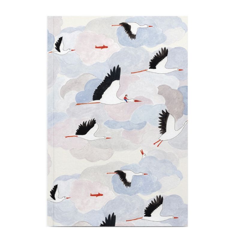 Petit Gramme Notatbok A5 Linjer/Plain Stork