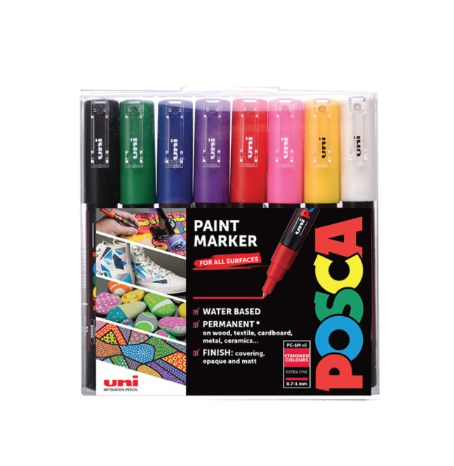Hovedbilde POSCA PC-1M Paintmarker Extra Fine 8 stk ...
