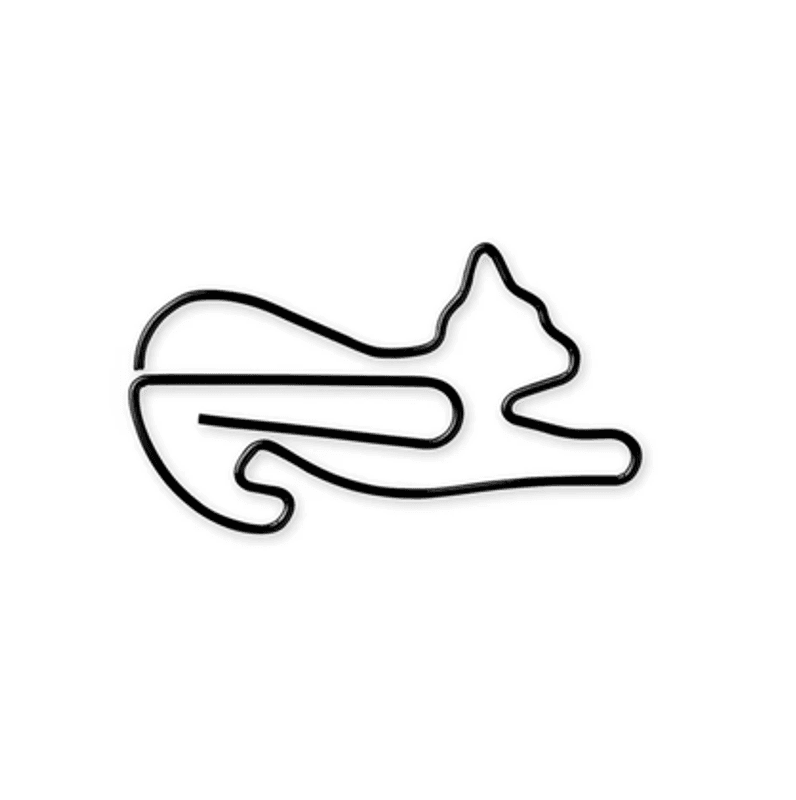 Midori Binders CAT STRETCHING, Sort 12 stk