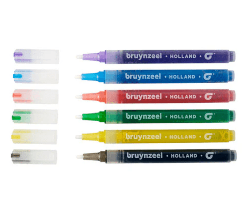 Bruynzeel Glitter Felt Tips Set of 6