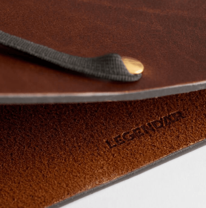 LGNDR Skinn mappe Chestnut A4