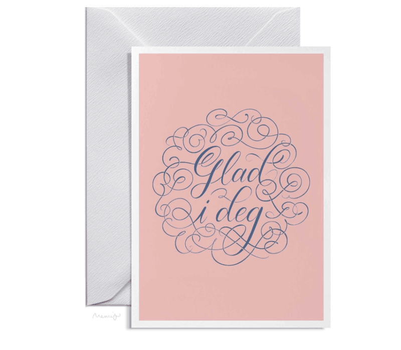 Memio Foldekort m konvolutt GLAD I DEG