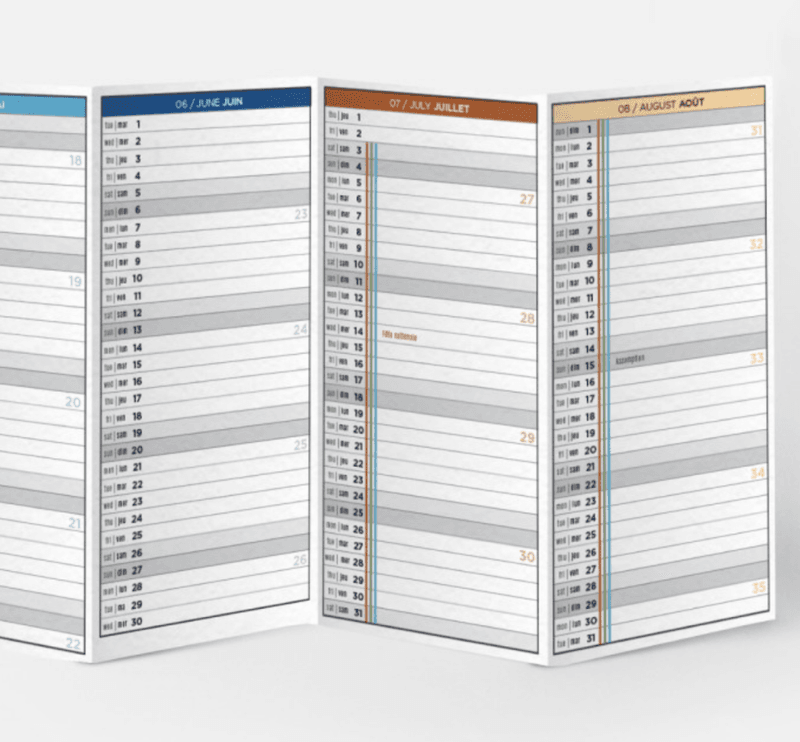 Papier Tigre 2026/2027 Kalender/ Start 1 Sept. 