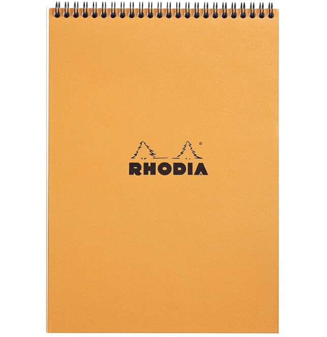 Hovedbilde Rhodia Notatblokk Linjer, topp-spiral  A4