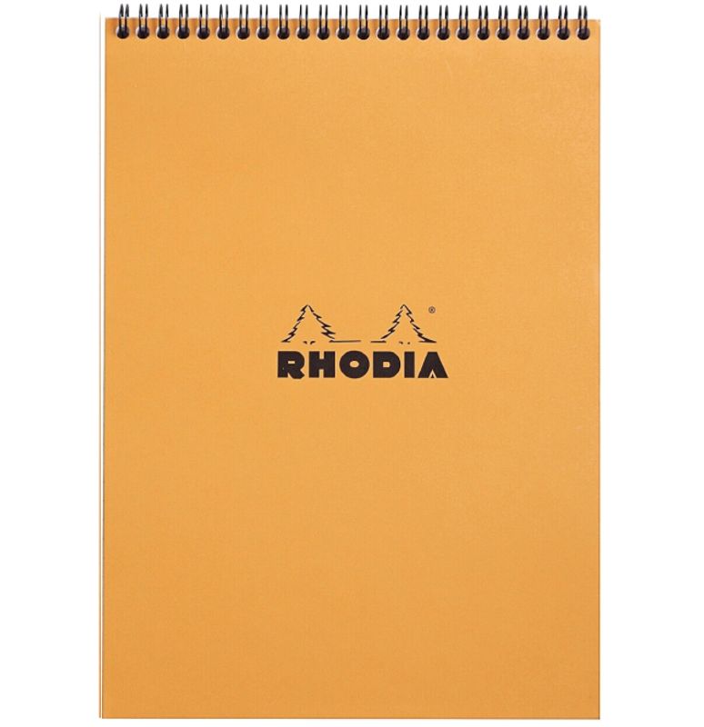 Rhodia Notatblokk Linjer, topp-spiral  A4